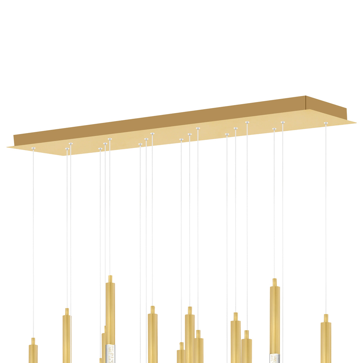 Dragonswatch Integrated LED 48in 18 Pendant Satin Gold Chandelier