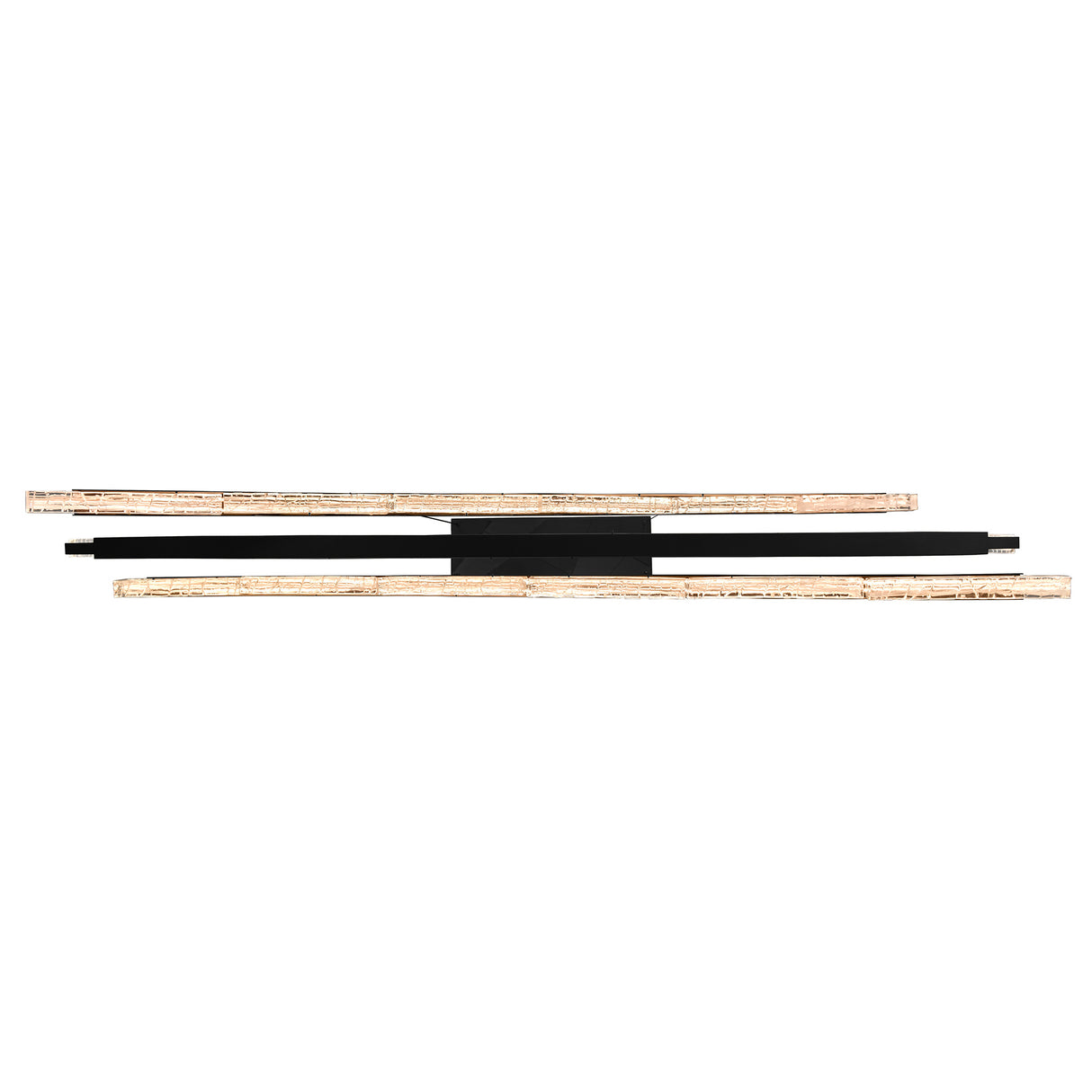 Saber Integrated LED 70in Black Chandelier with Handcrafted Glass