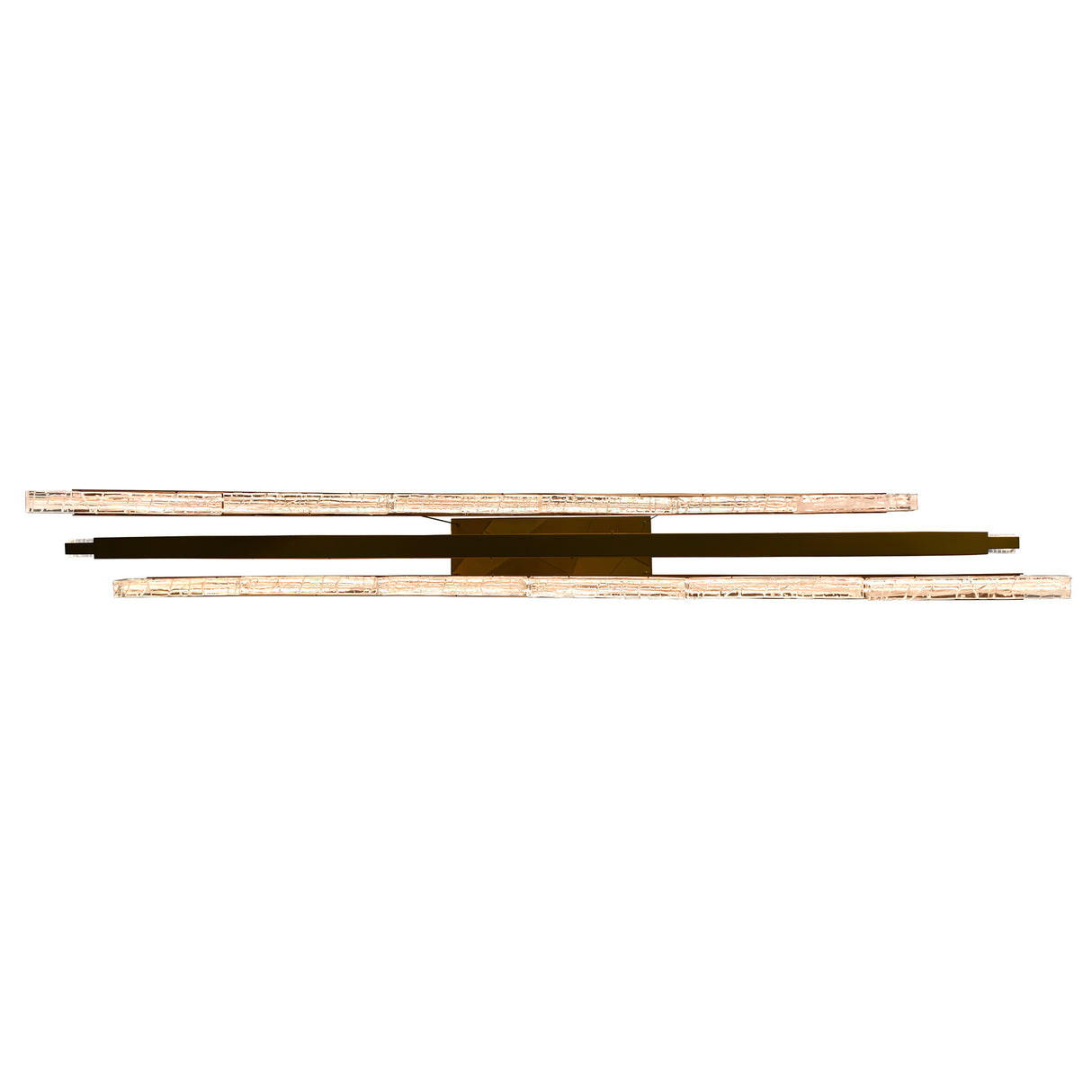 Saber Integrated LED 70in Brass Chandelier with Handcrafted Glass