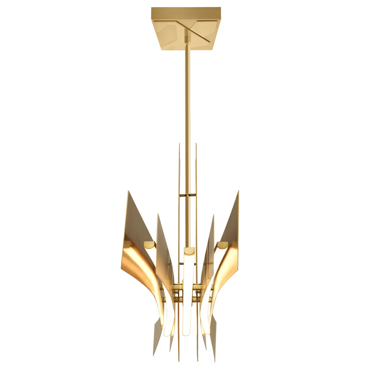 Solara Integrated LED 72in Brass Chandelier