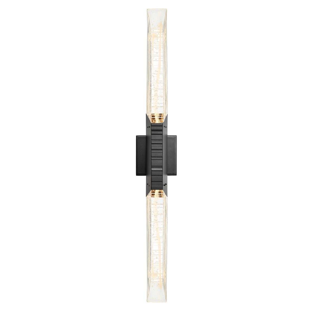 Petra Integrated LED 36in Sand Black Indoor-Outdoor Wall Light with Handcrafted Glass