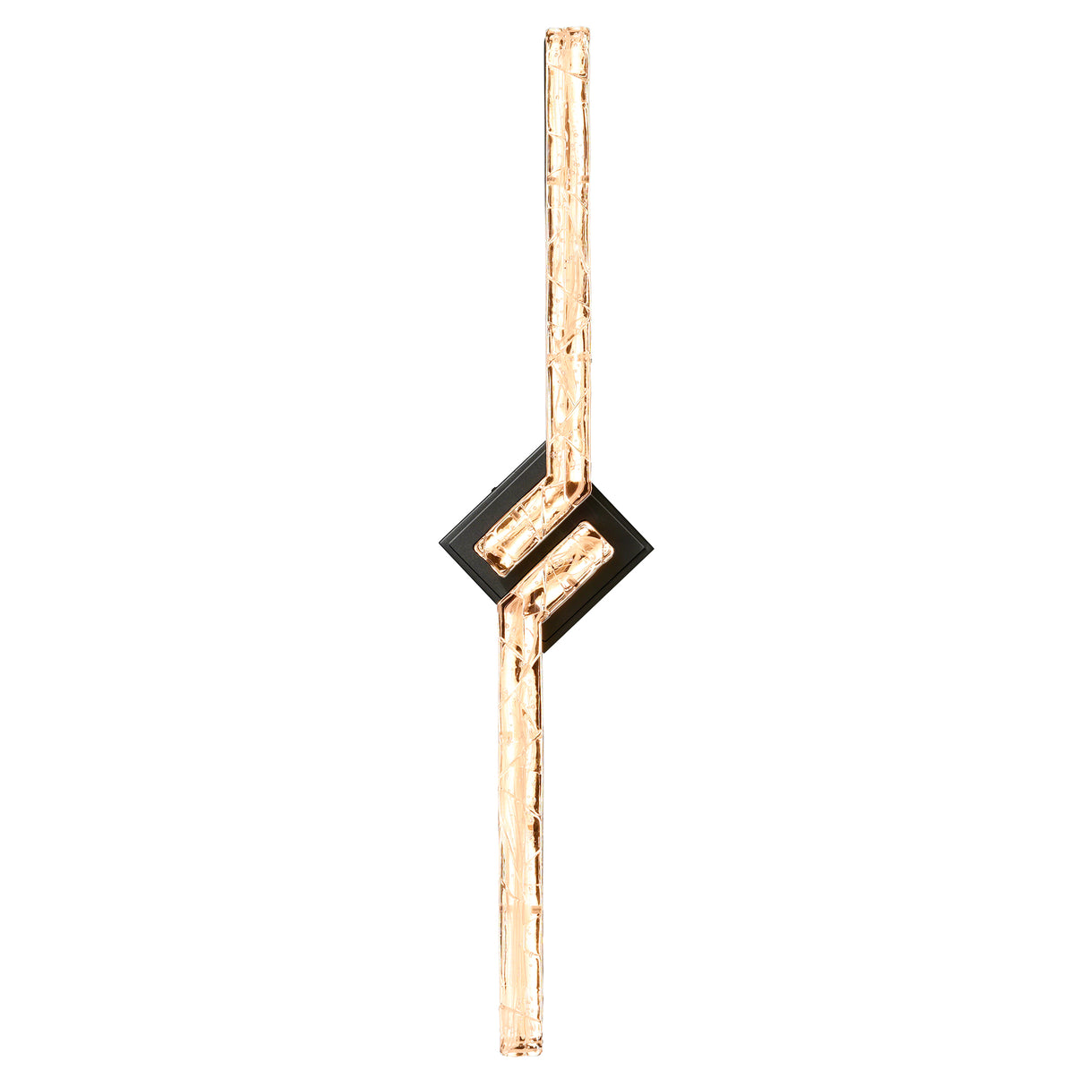 Contour Integrated LED 33in Sand Black Indoor-Outdoor Wall Light with Handcrafted Glass