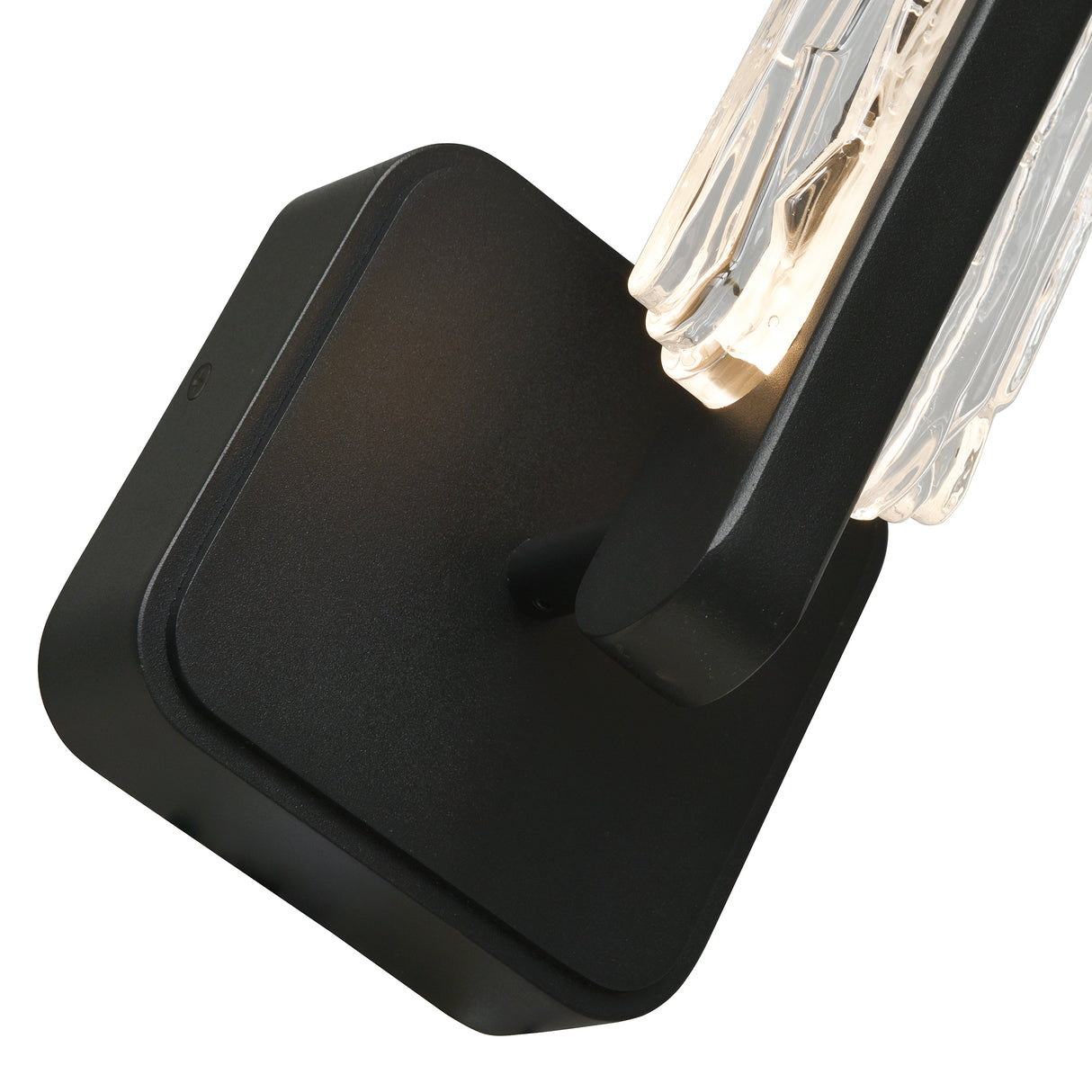 Curva Integrated LED 19in Sand Black Indoor-Outdoor Wall Light with Handcrafted Glass