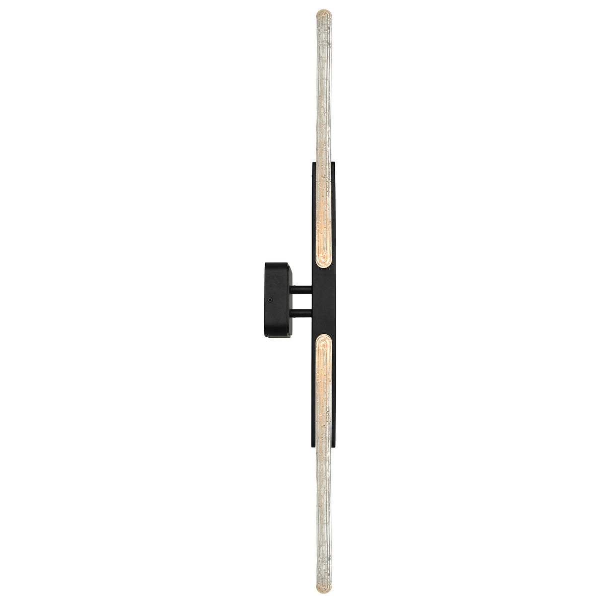 Curva Integrated LED 36in Sand Black Indoor-Outdoor Wall Light with Handcrafted Glass