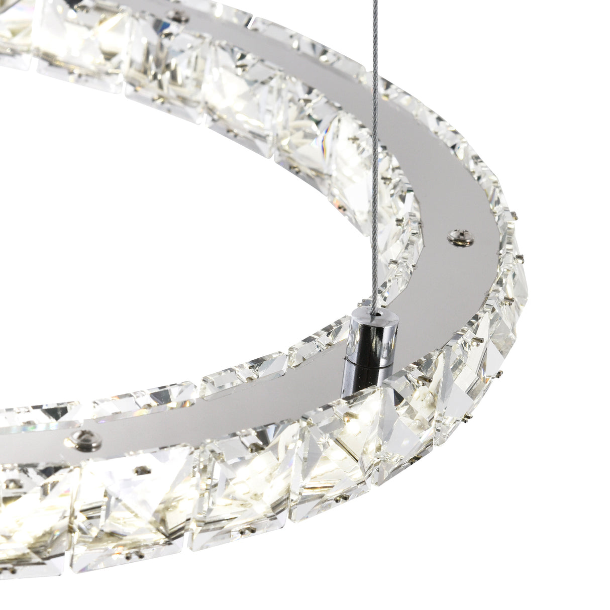 Ring Integrated LED 2-Ring 20in Chrome Chandelier