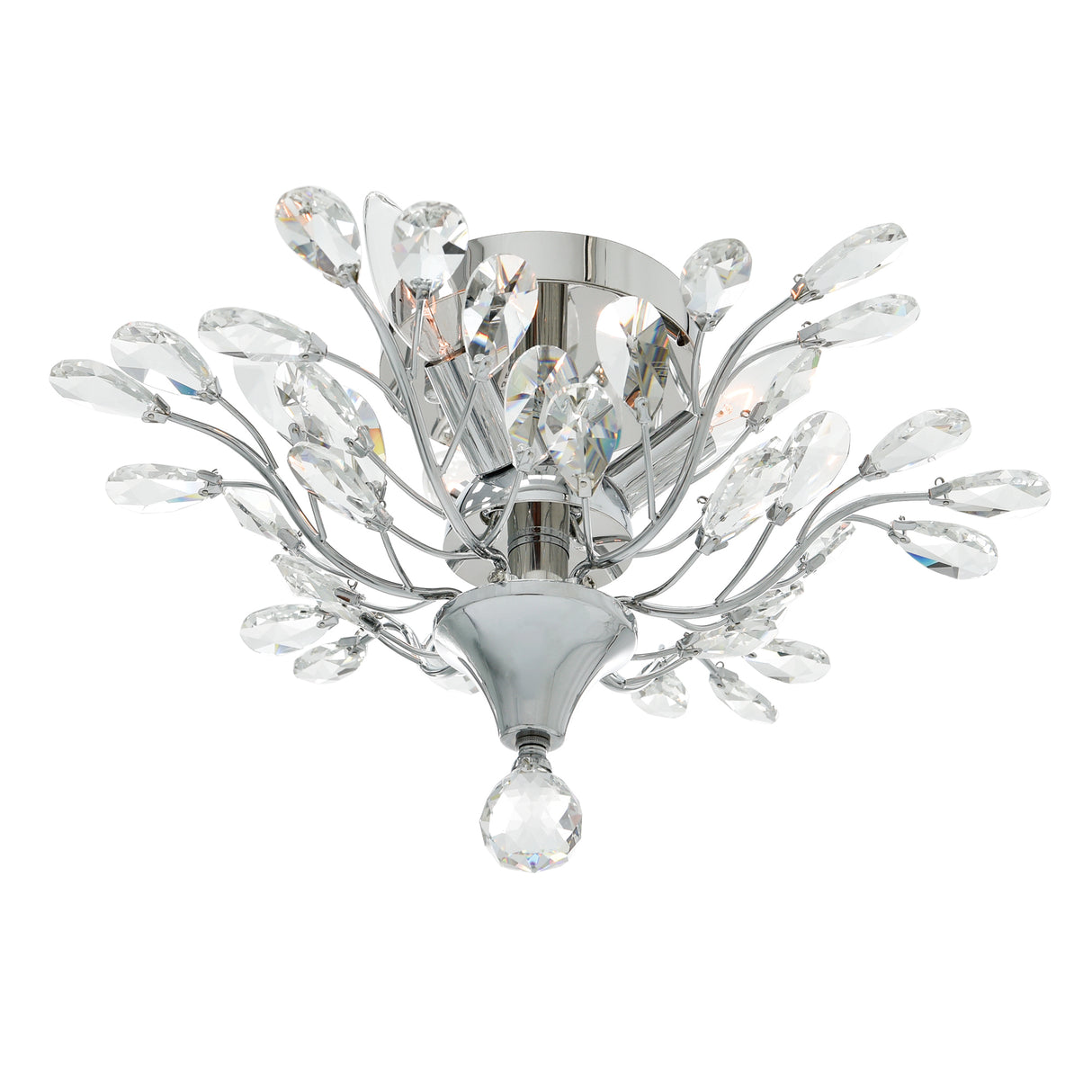 Ivy 3 Light 16in Chrome Drum Shade Flush Mount