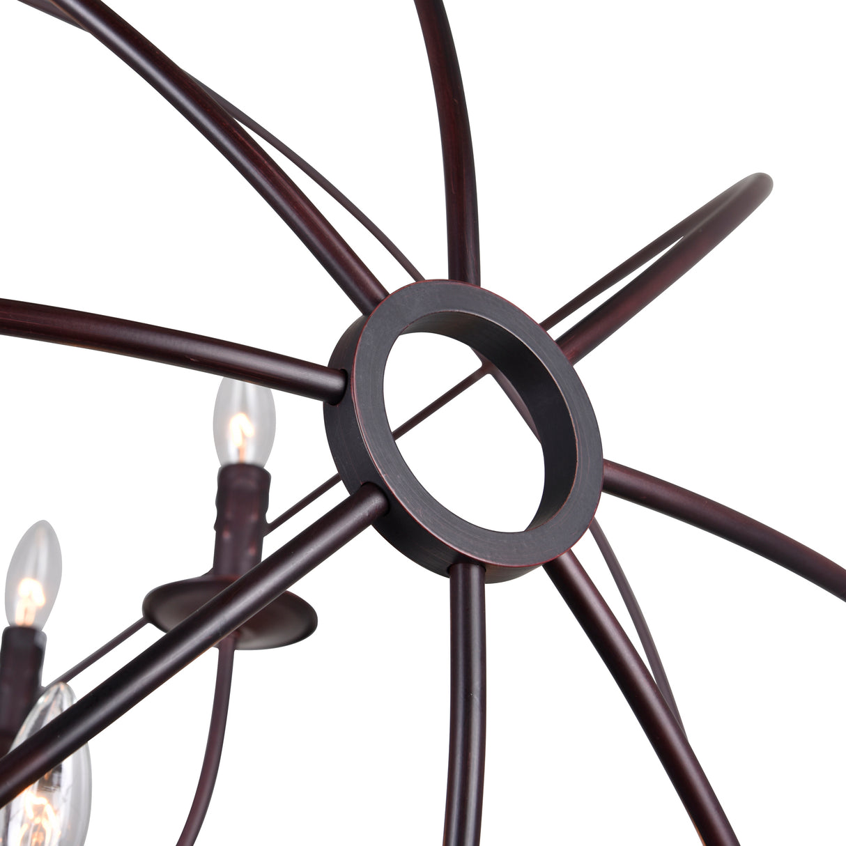 Arza 6 Light Up Chandelier With Brown Finish