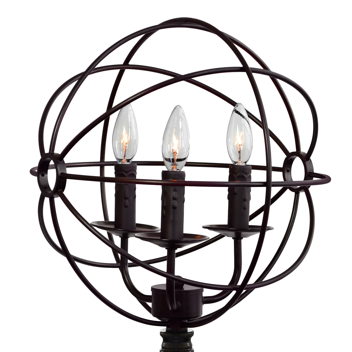 Arza 3 Light Table Lamp With Brown Finish