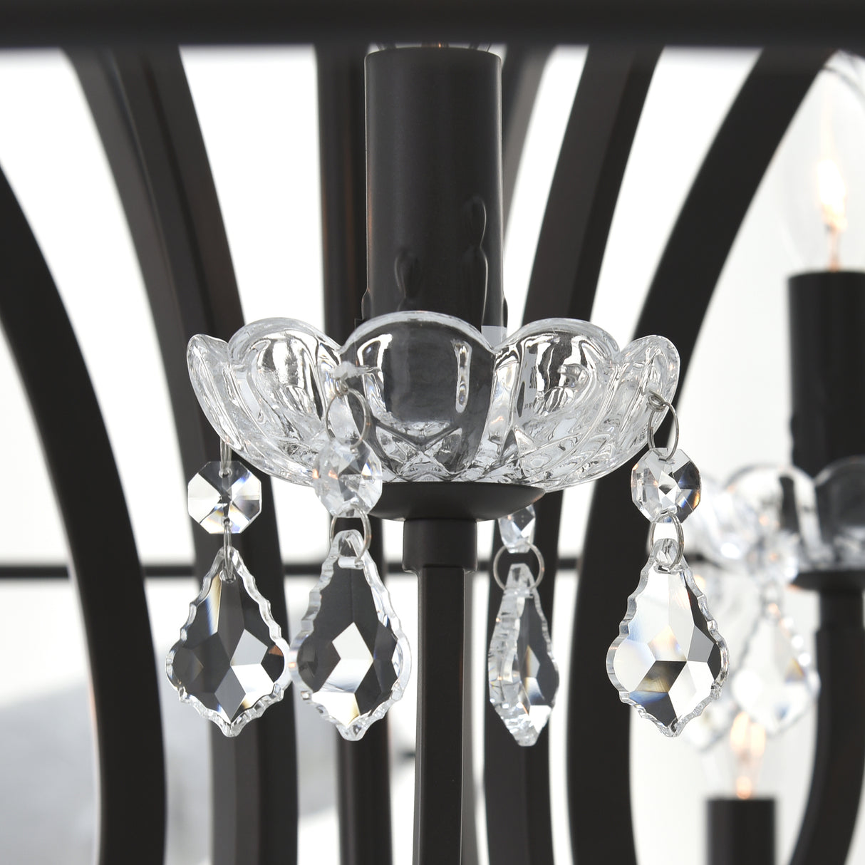 Campechia 9 Light Up Chandelier With Brown Finish