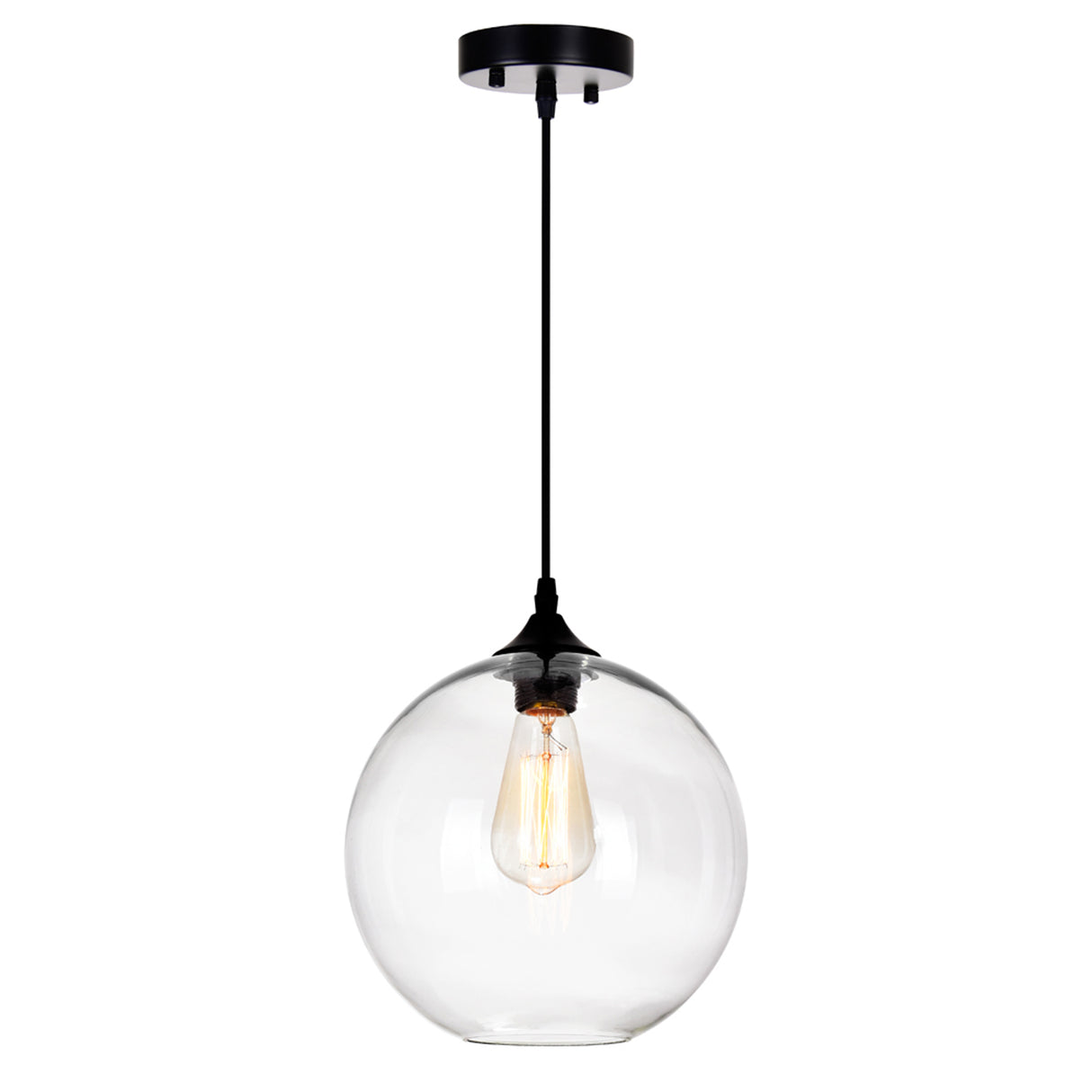 Glass 1 Light 10in Clear Down Mini Pendant
