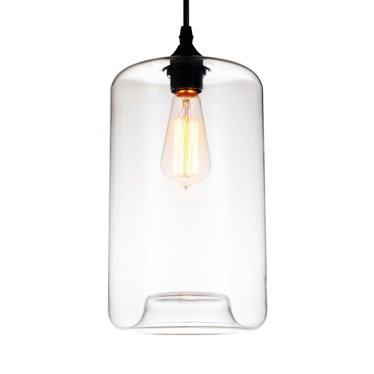 Glass 1 Light 7in Clear Down Mini Pendant