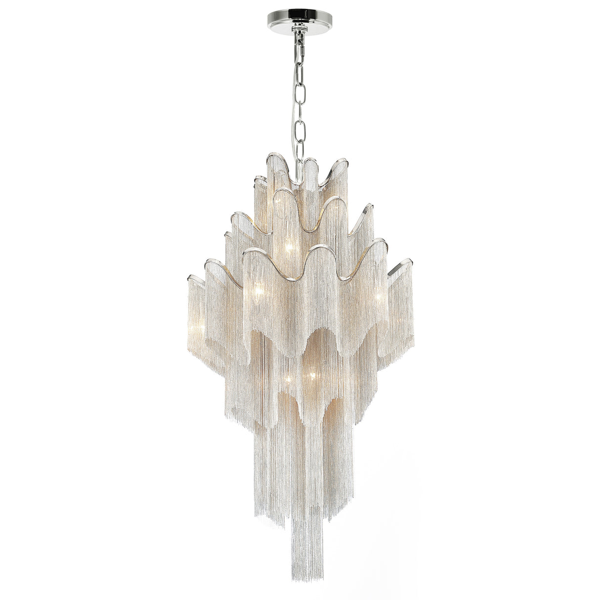 Daisy 17 Light 32in Chrome Down Chandelier