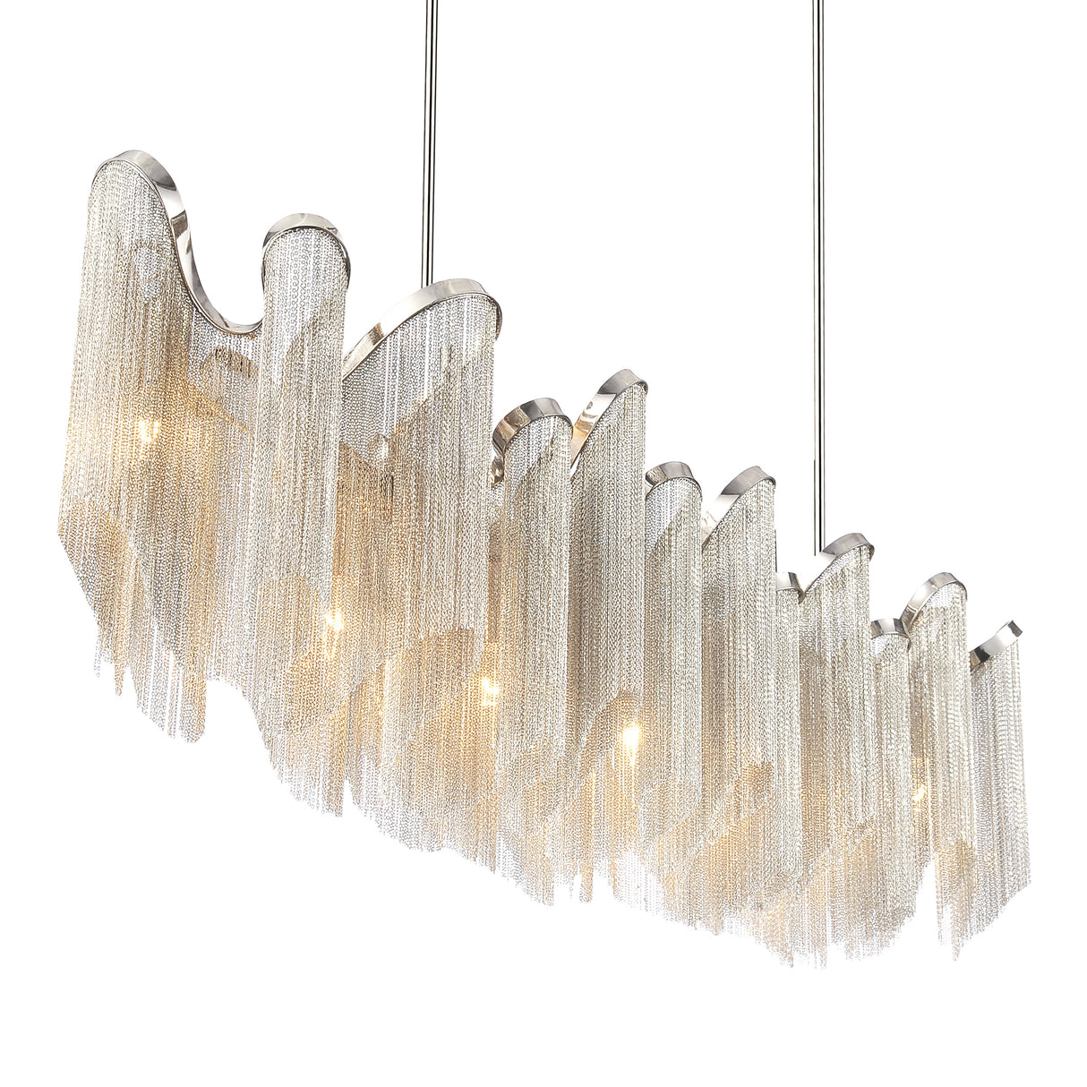 Daisy 7 Light 47in Chrome Down Chandelier