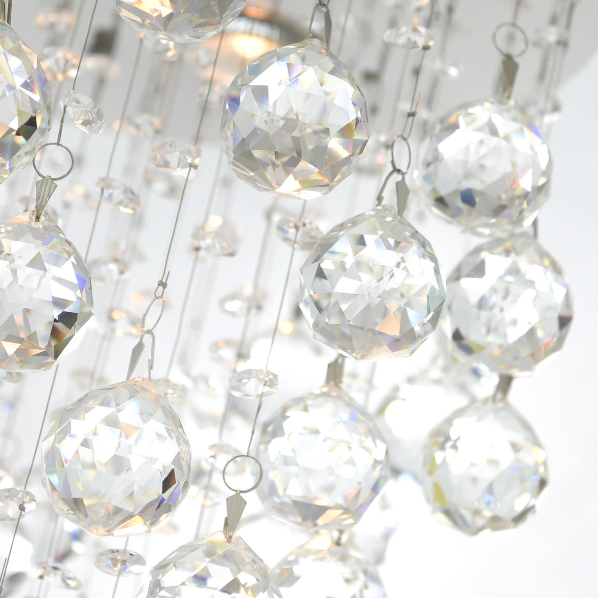 Rain Drop 5 Light 16in Chrome Chandelier