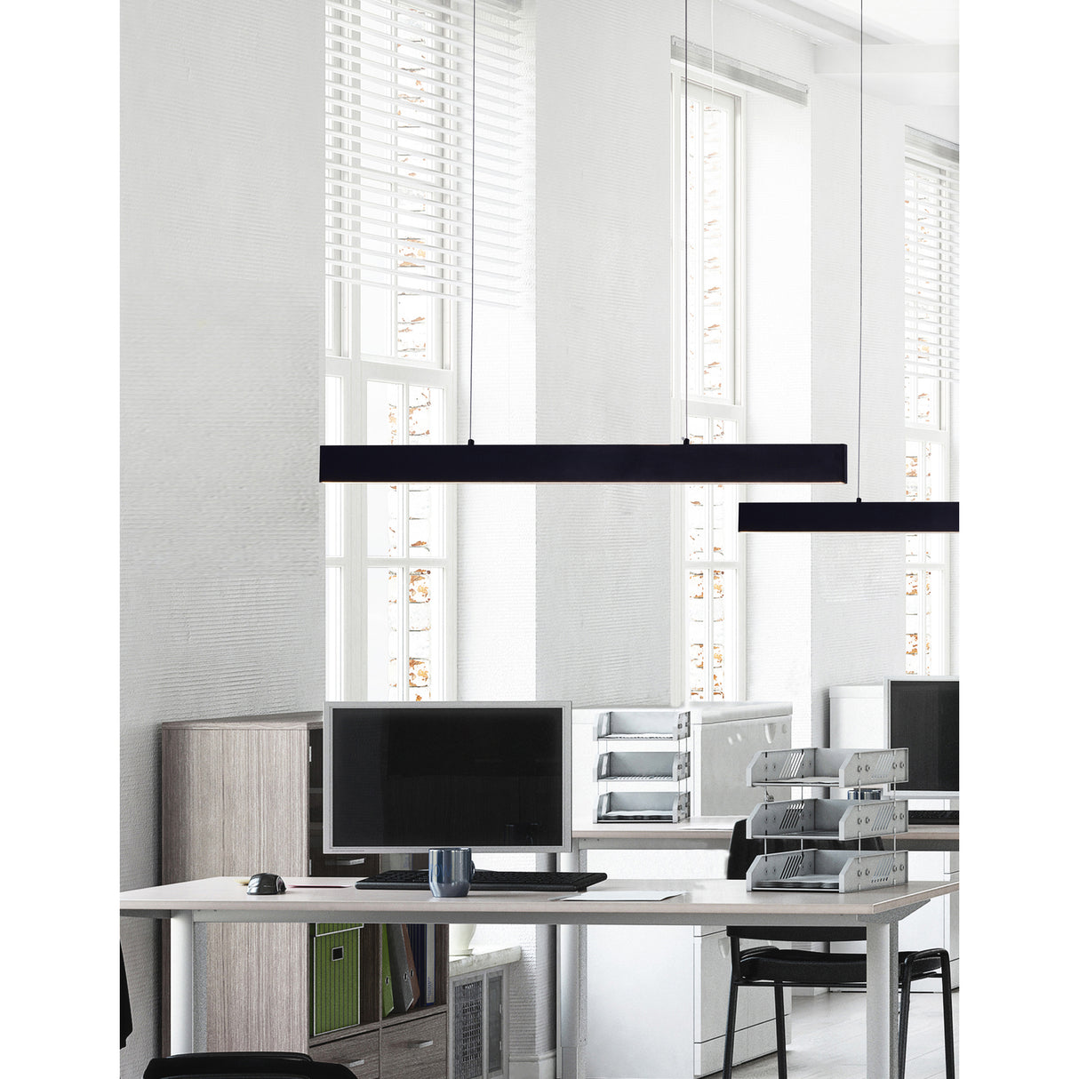 Krista Integrated LED 47in Satin Black Chandelier