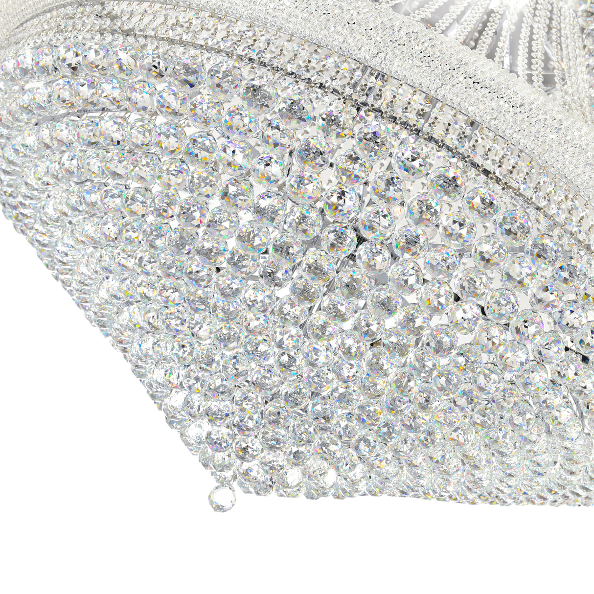 Empire 42 Light 50in Chrome Down Chandelier with Crystals