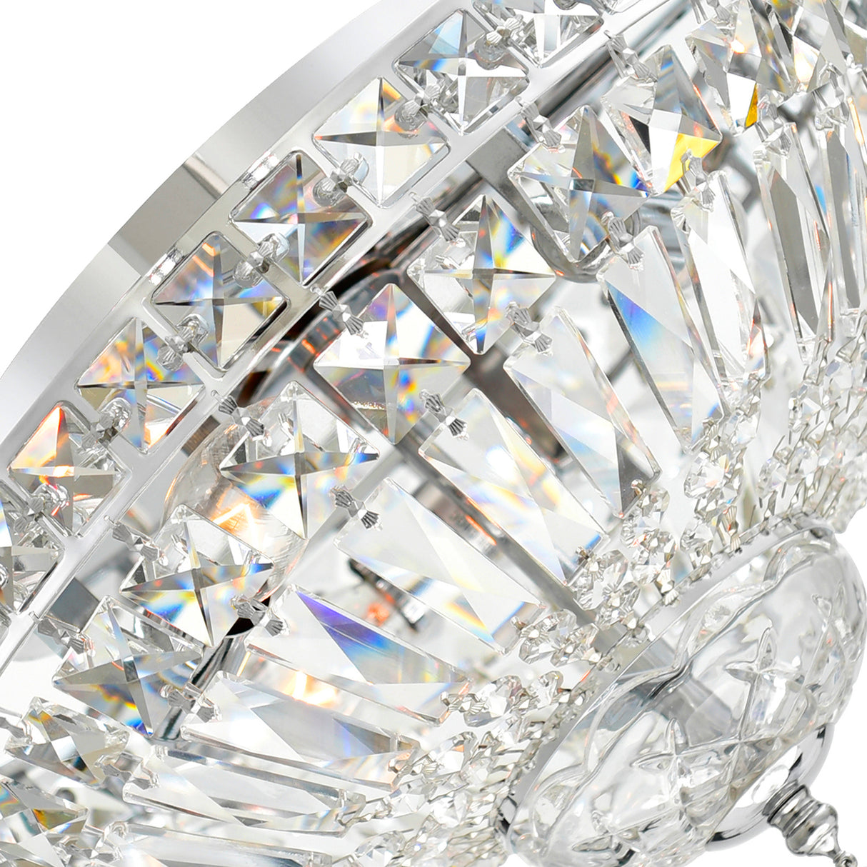 Stefania 3 Light Chrome Flush Mount