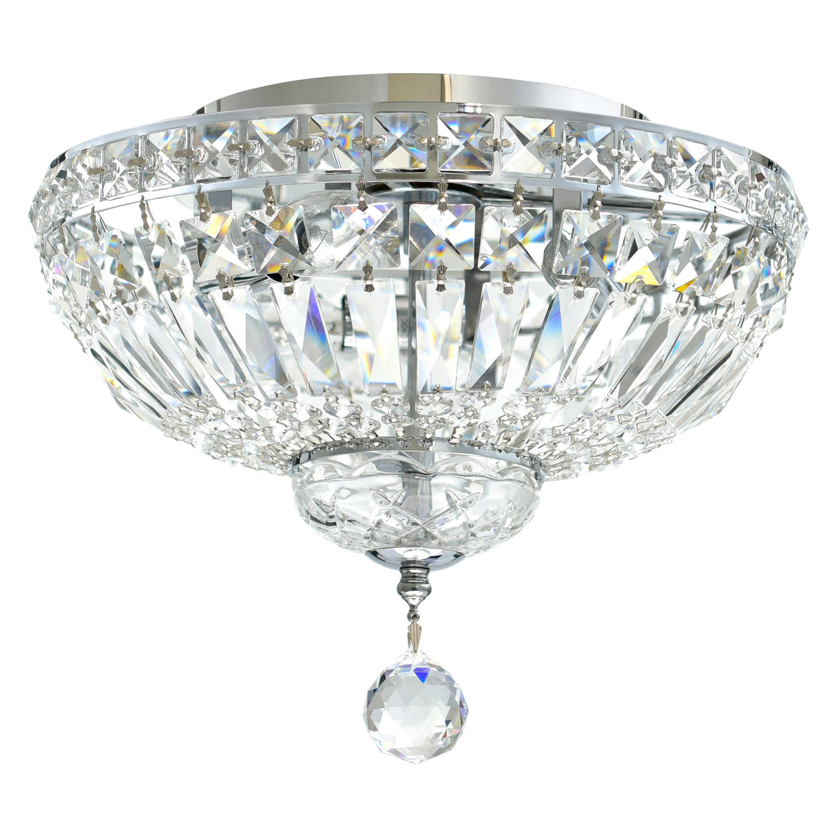 Stefania 3 Light Chrome Flush Mount