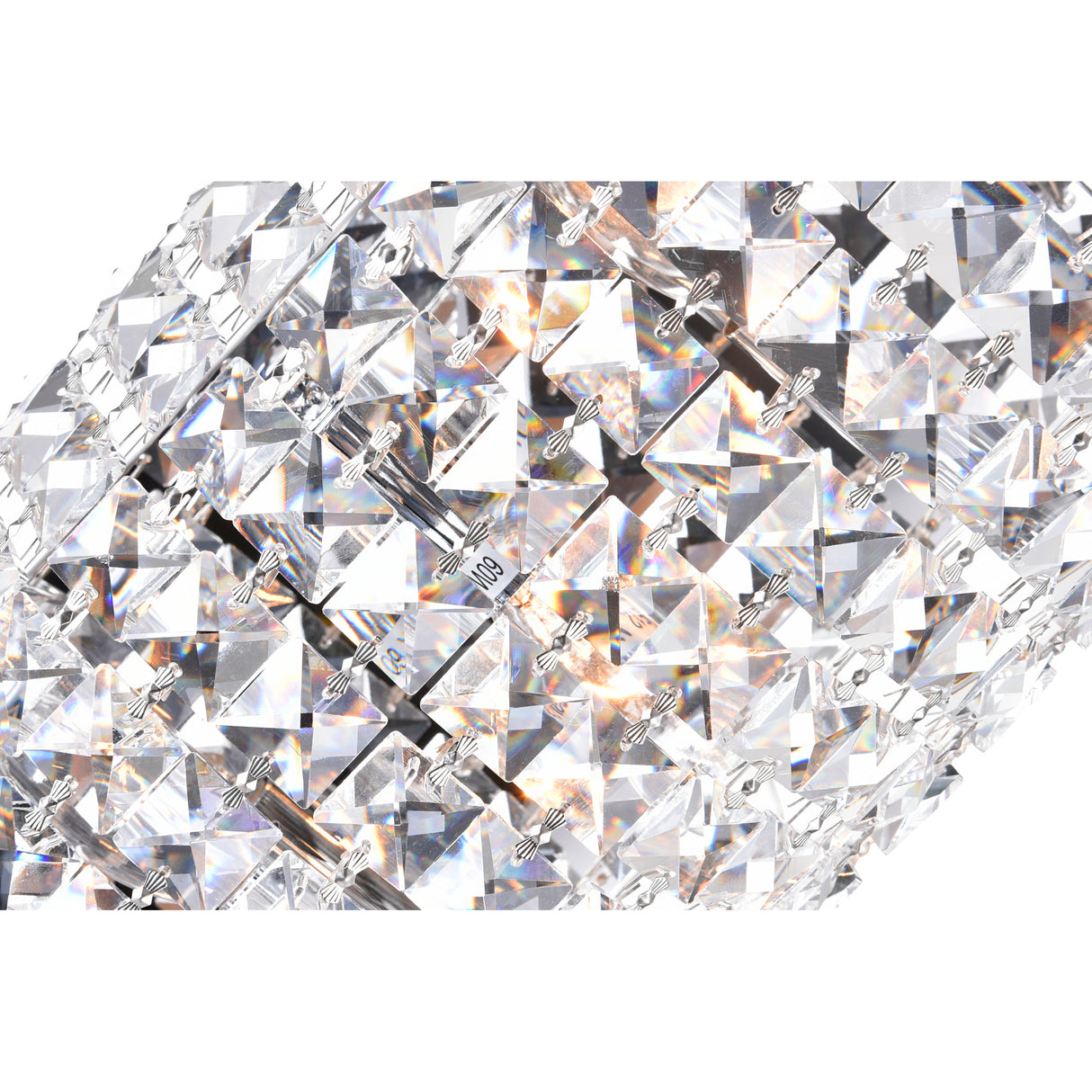 Colosseum 4 Light 6in Chrome Bathroom Sconce with Crystals