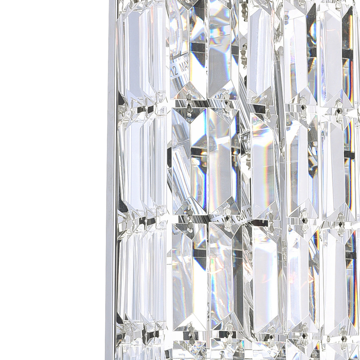 Colosseum 2 Light 5in Chrome Bathroom Sconce with Crystals