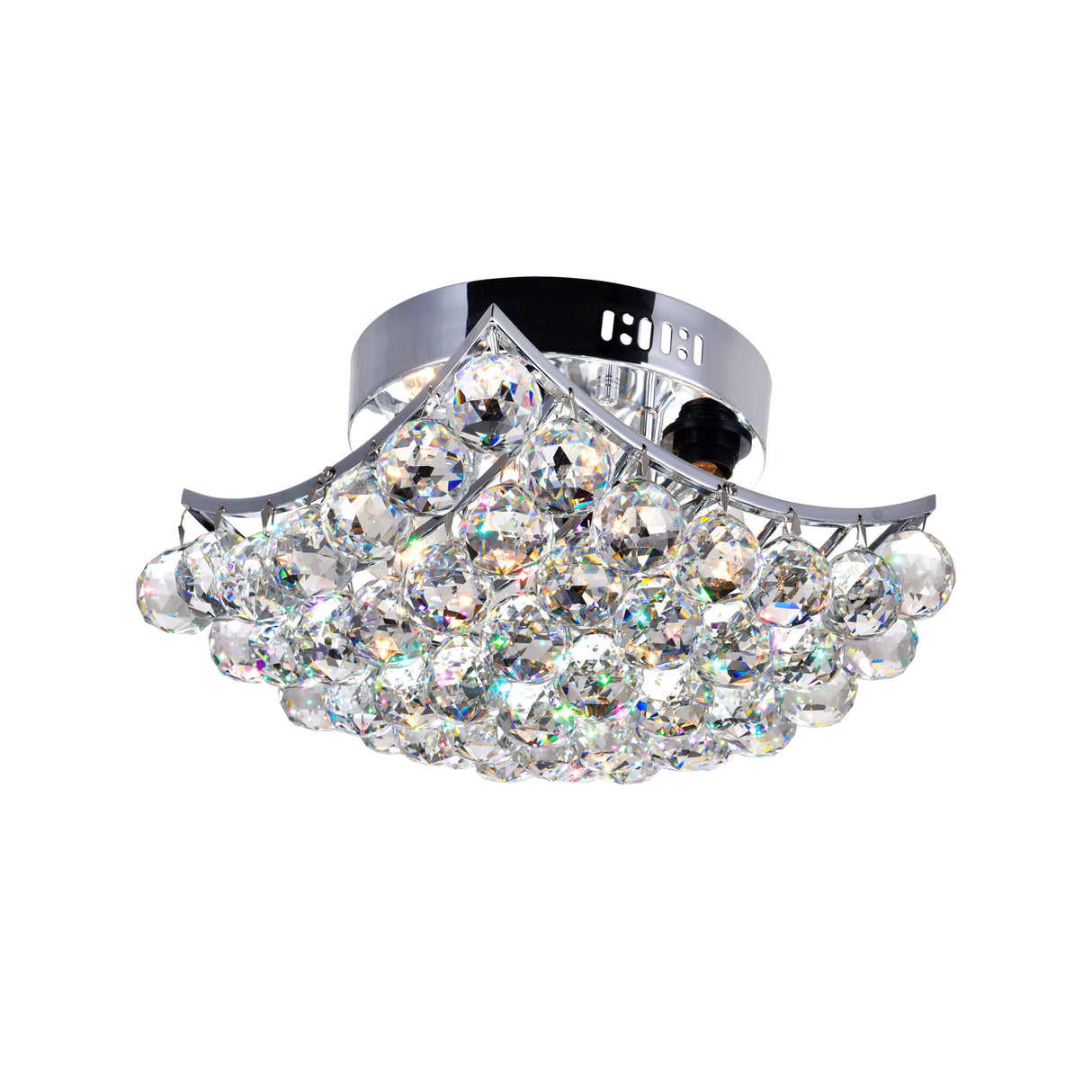 Queen 4 Light Flush Mount With Chrome Finish