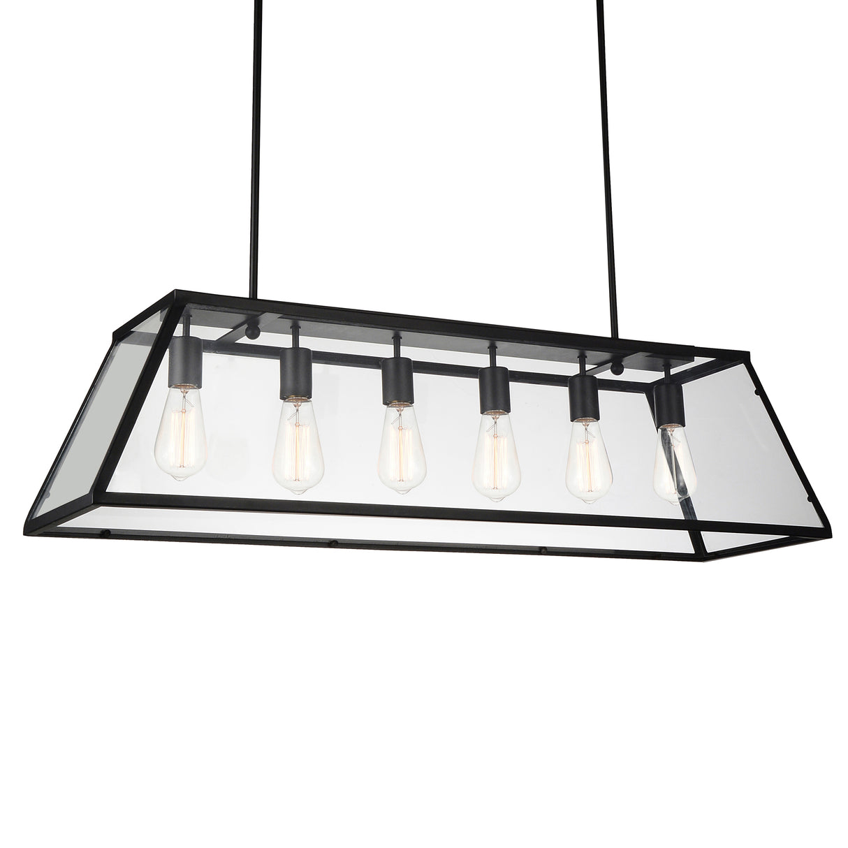 Alyson 6 Light Black Chandelier