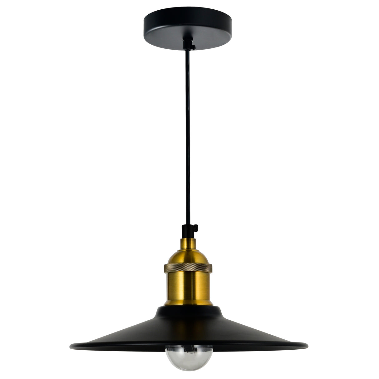 Brave 1 Light 9in Black Mini Pendant
