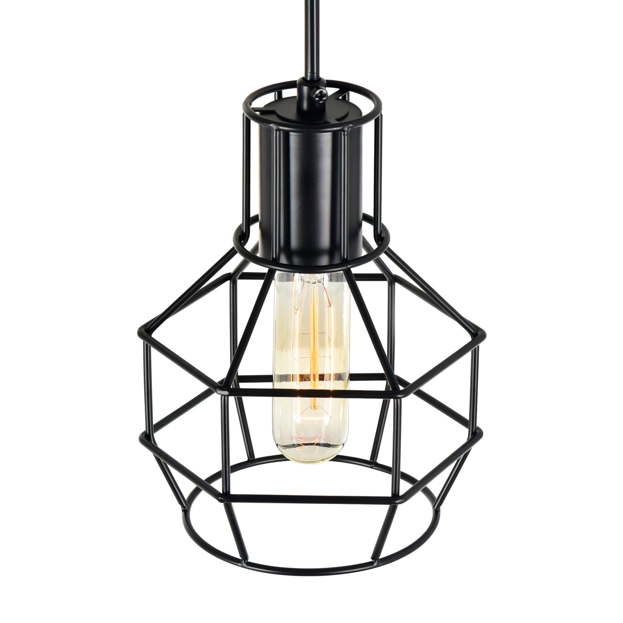 Secure 1 Light 6in Black Mini Pendant
