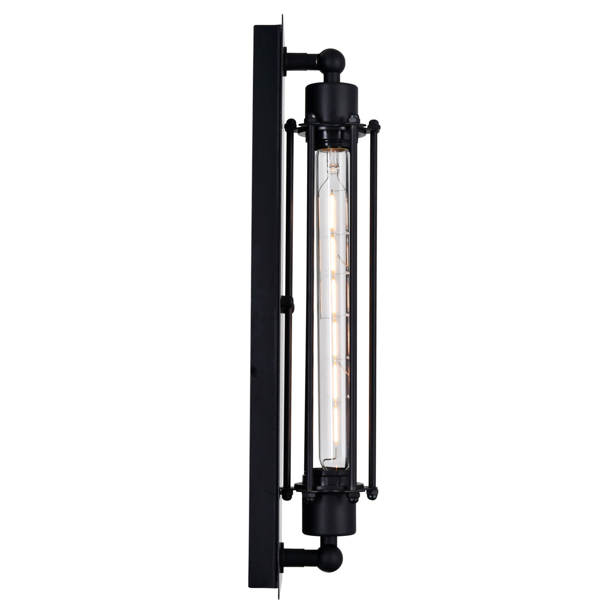 Kiera 1 Light 4in Black Wall Sconce