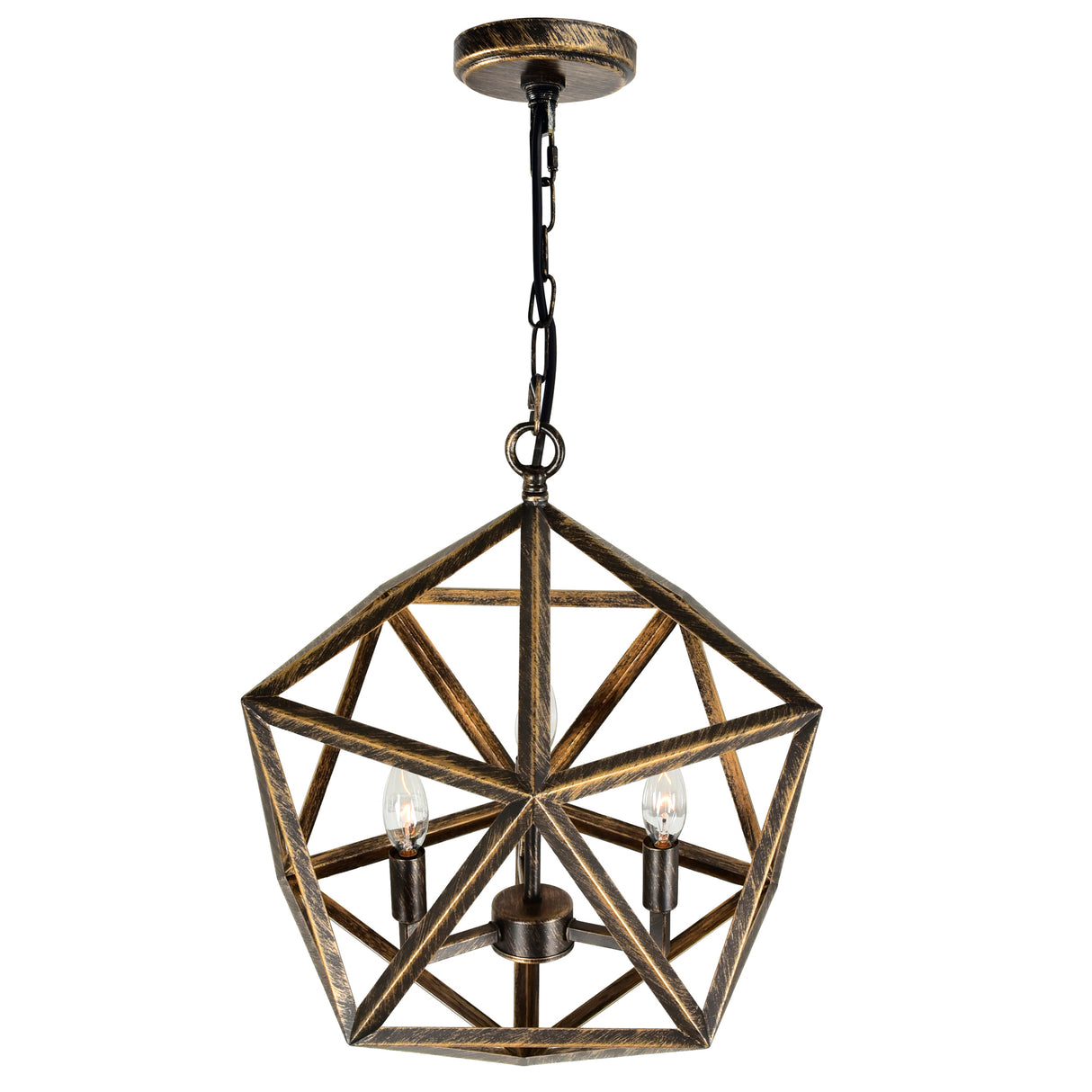 Amazon 3 Light Antique Forged Copper Pendant