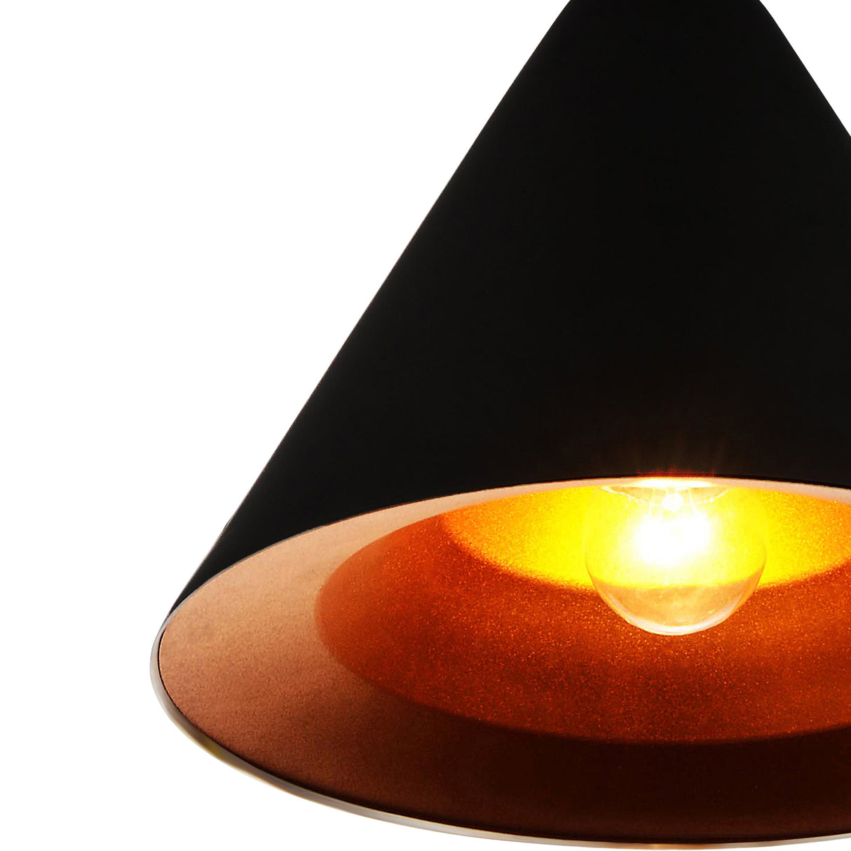 Keila 1 Light Down Pendant With Black & Gold Finish