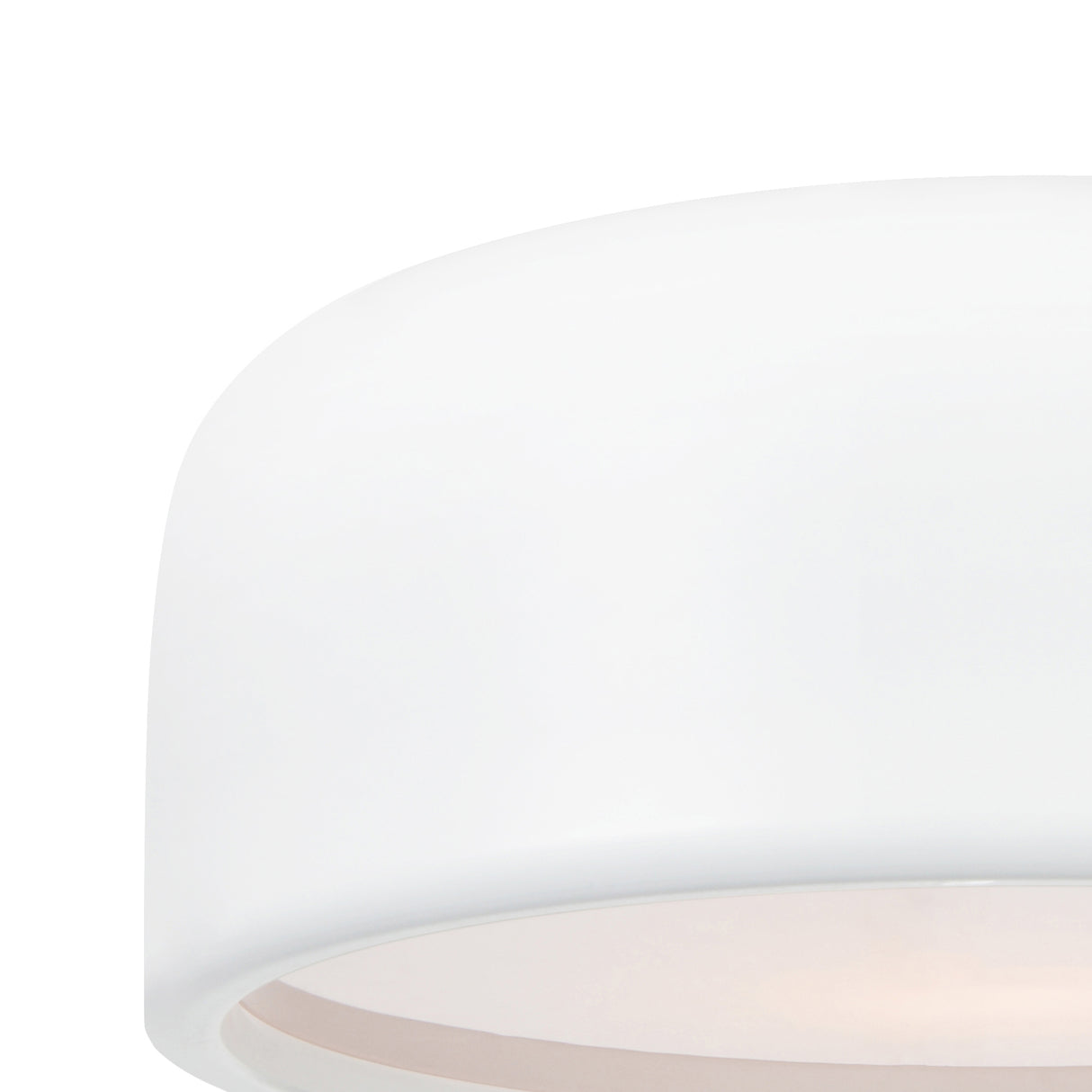Campton 2 Light 14in White Drum Shade Flush Mount
