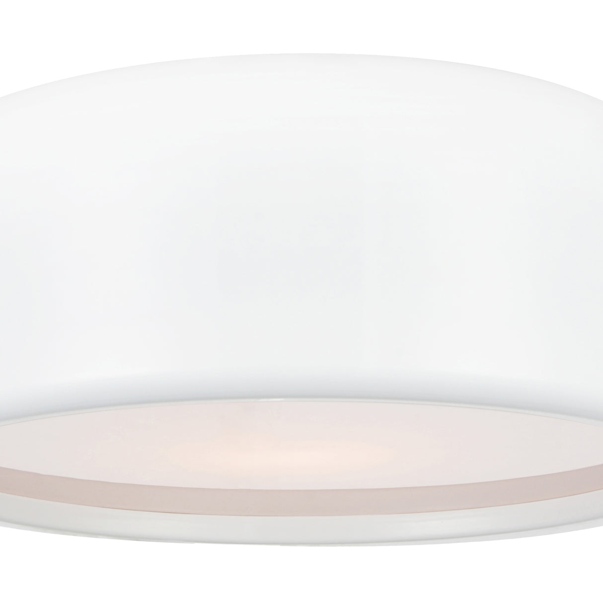 Campton 2 Light 14in White Drum Shade Flush Mount