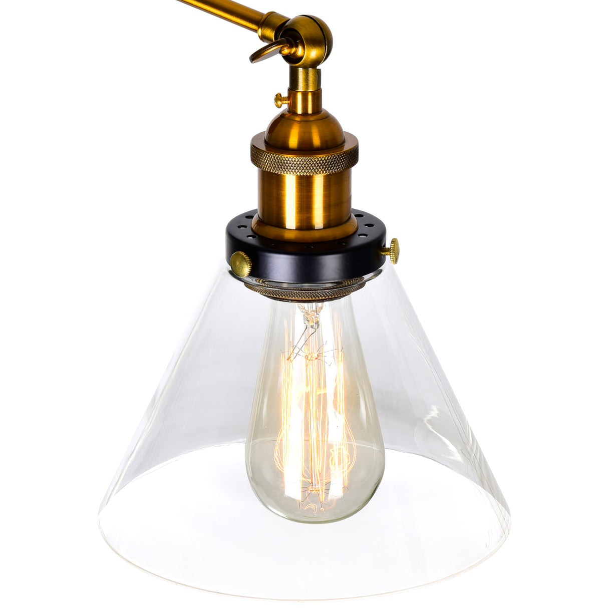 Eustis 3 Light 24in Black & Gold Vanity Light