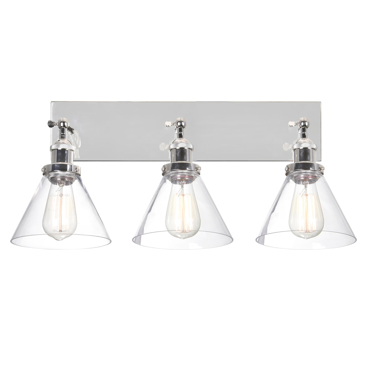 Eustis 3 Light 24in Polished Nickel Vanity Light