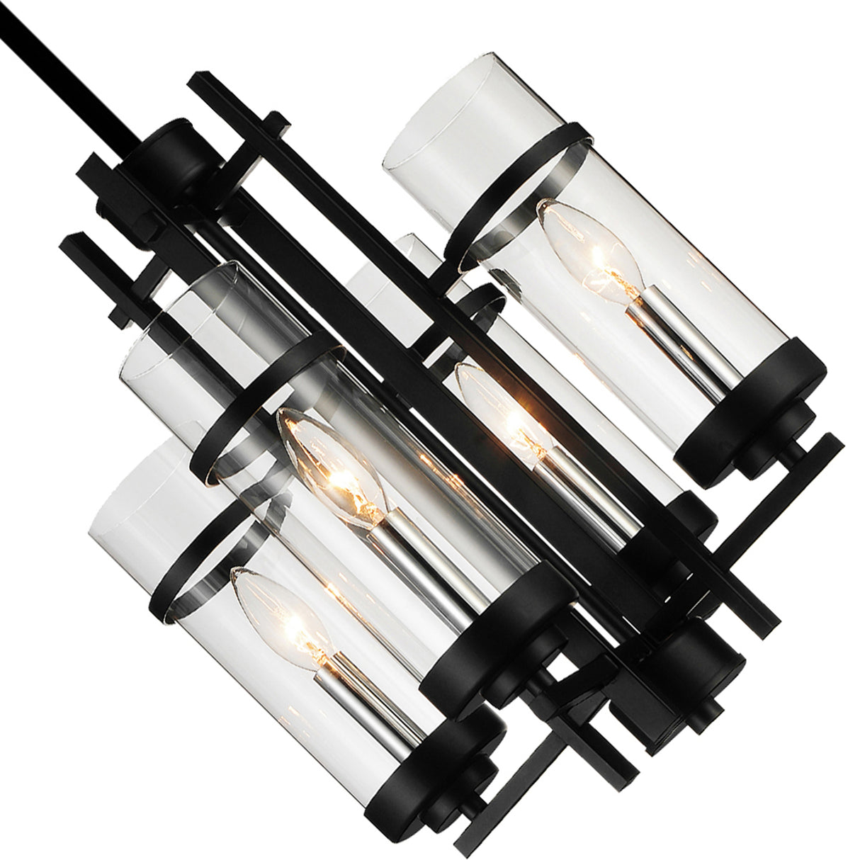 Sierra 4 Light 14in Black Mini Pendant