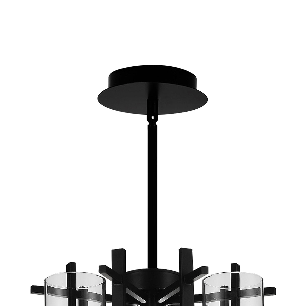 Sierra 6 Light 18in Black Chandelier