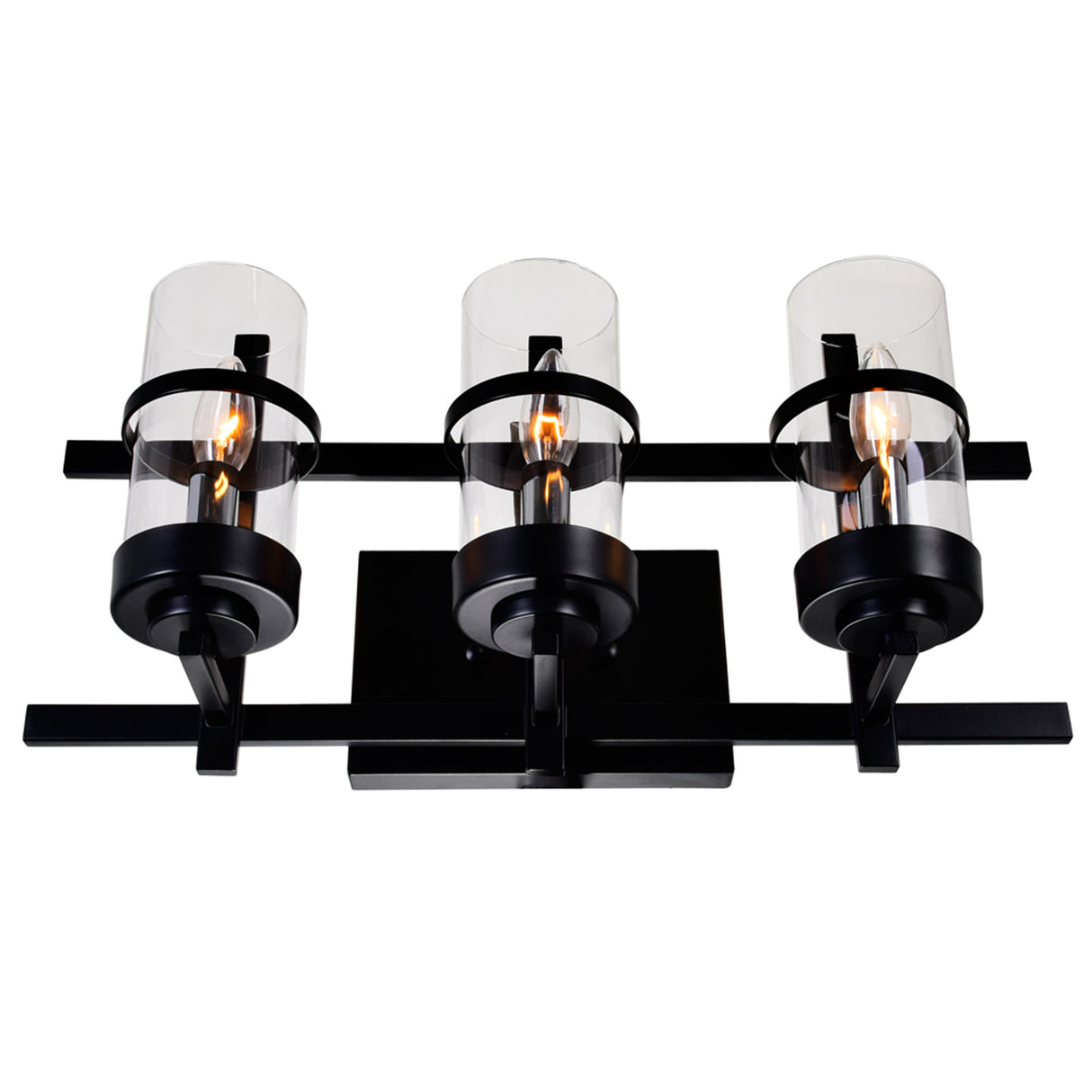 Sierra 3 Light 21in Black Vanity Light