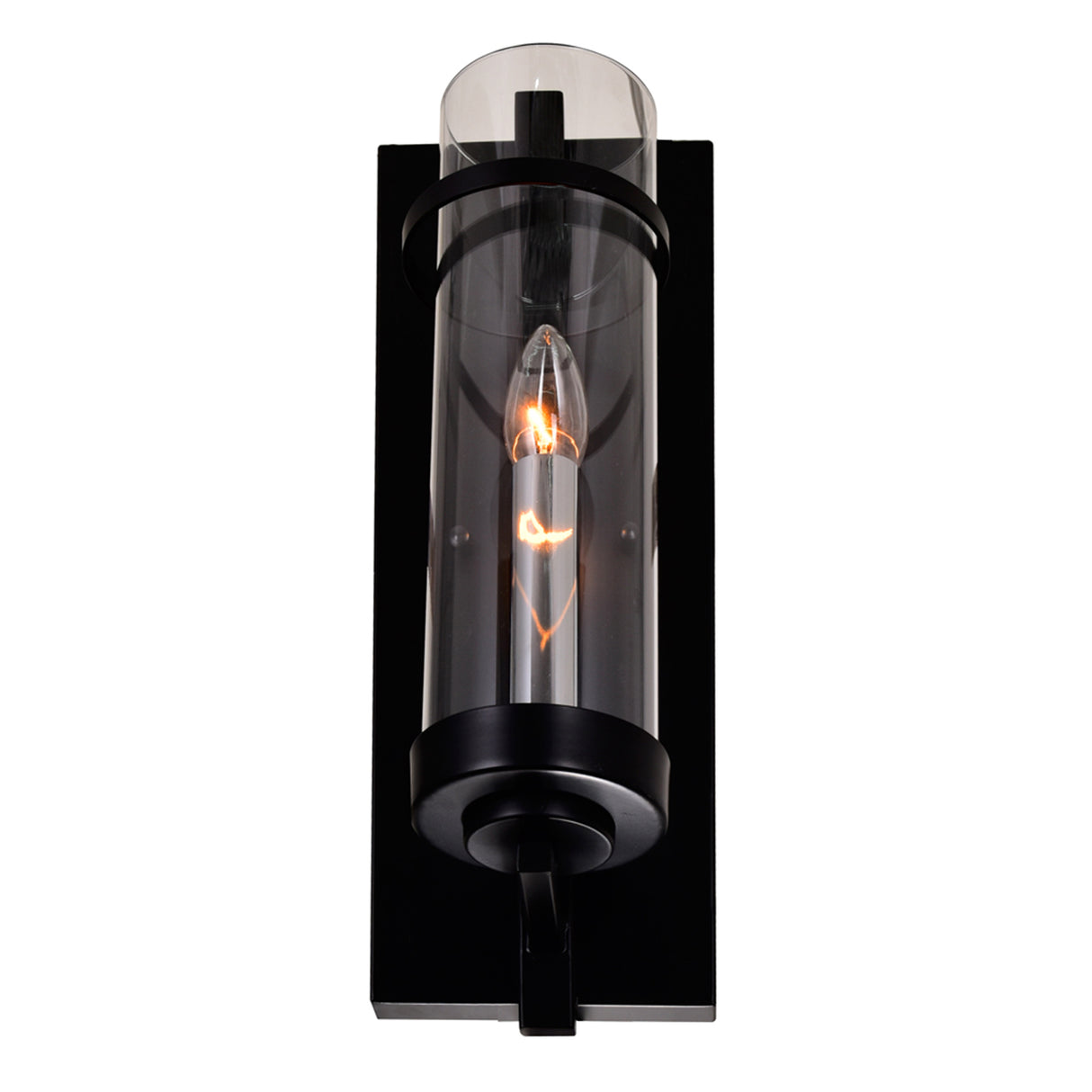 Sierra 1 Light 5in Black Wall Sconce