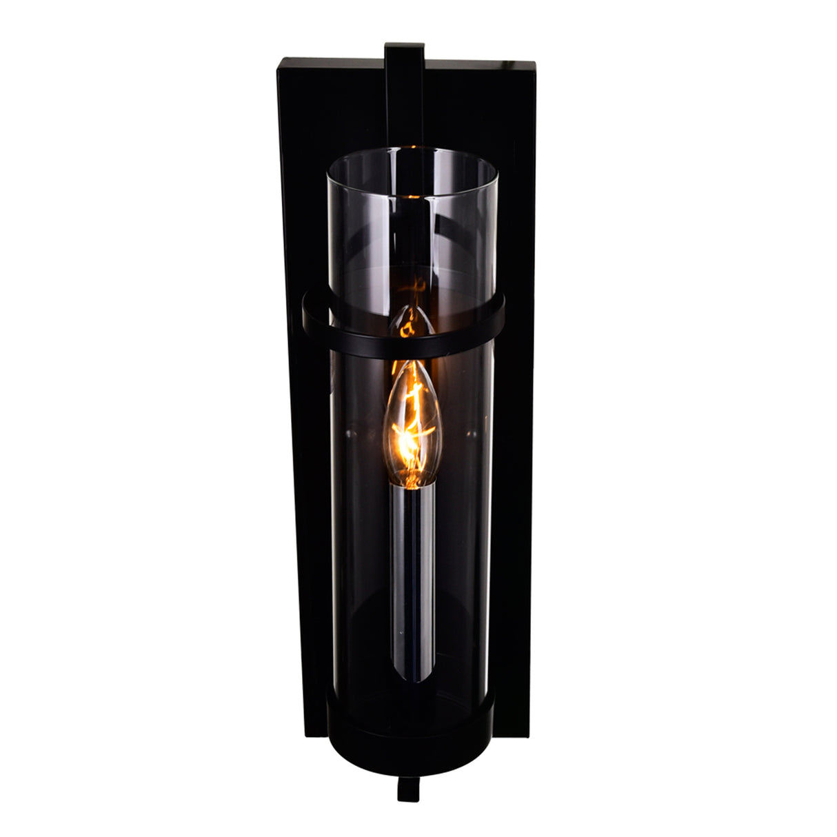 Sierra 1 Light 5in Black Wall Sconce