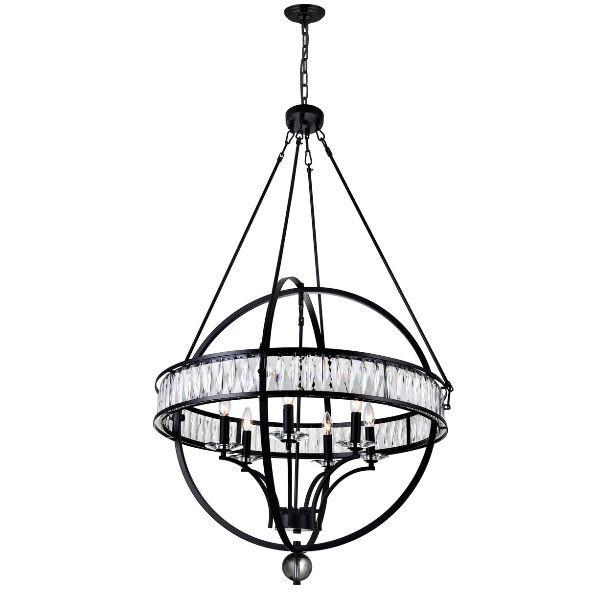 Arkansas 6 Light Black Chandelier