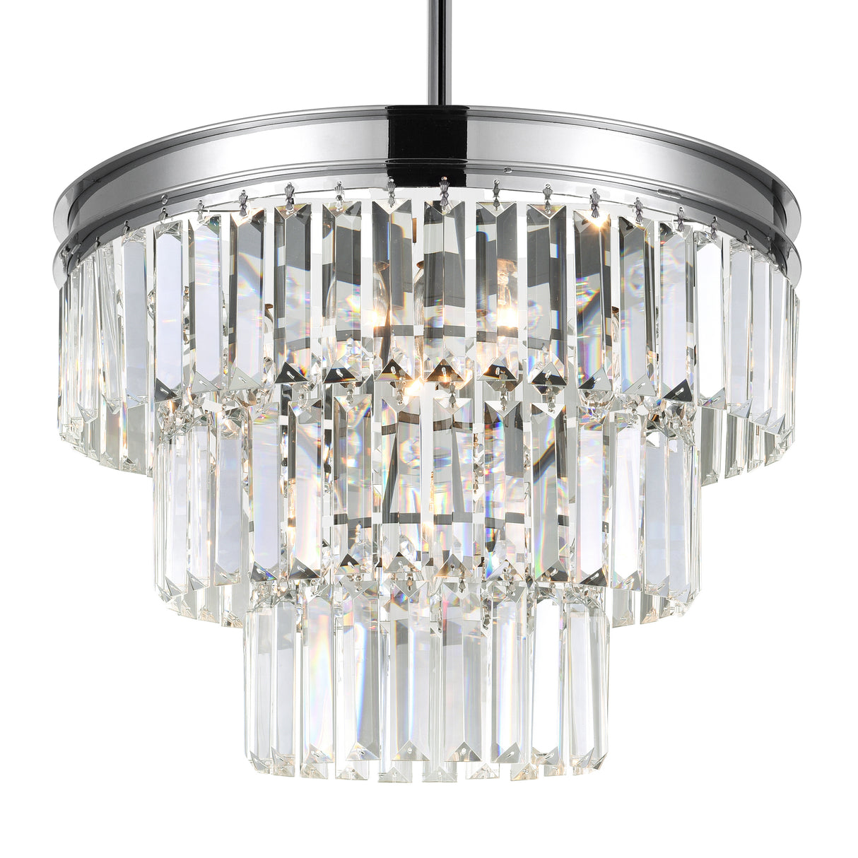 Weiss 5 Light 18in Chrome Down Chandelier