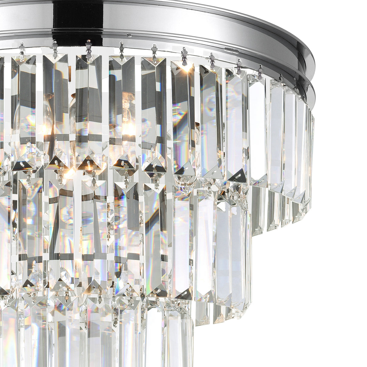 Weiss 5 Light 18in Chrome Down Chandelier