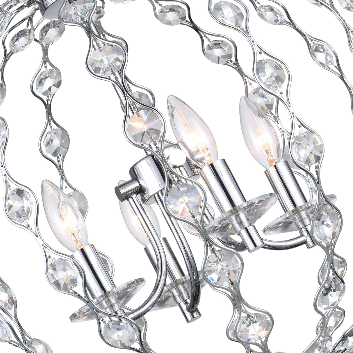 Esia 4 Light Chandelier With Chrome Finish