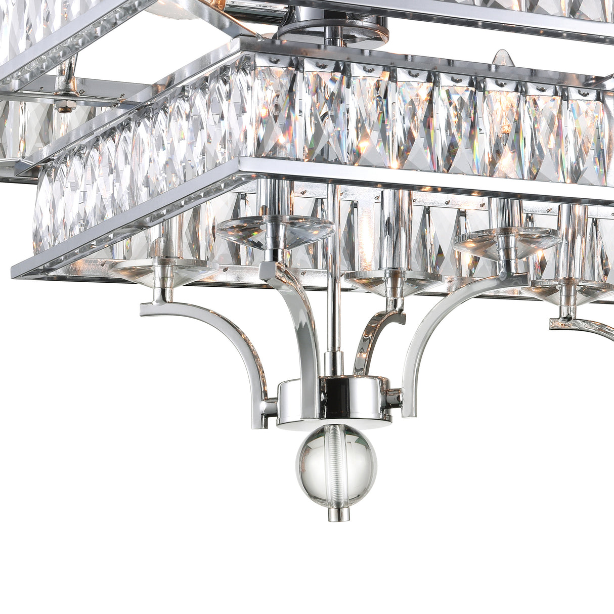 Shalia 20 Light Island Chandelier With Chrome Finish