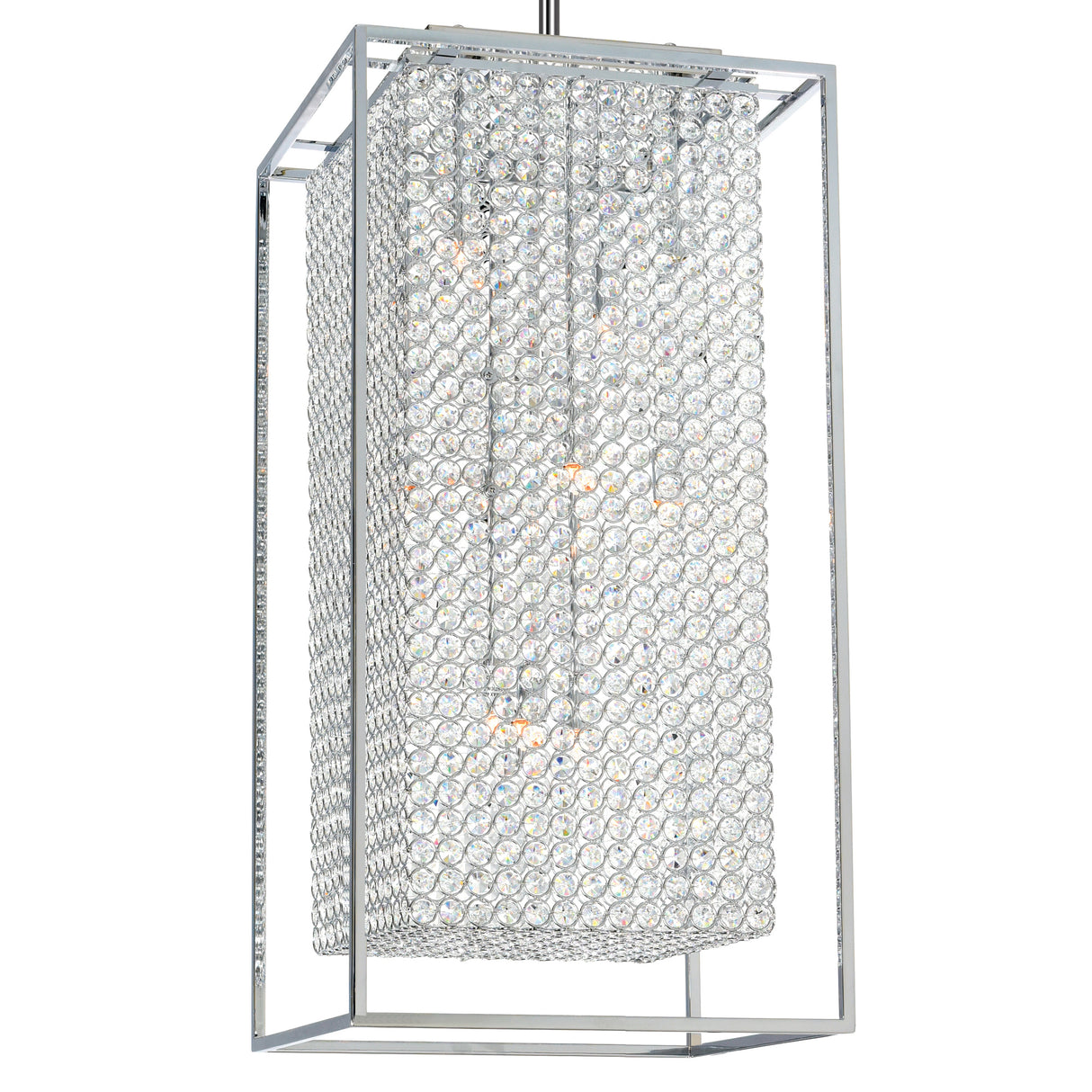 Cube 11 Light Chandelier With Chrome Finish