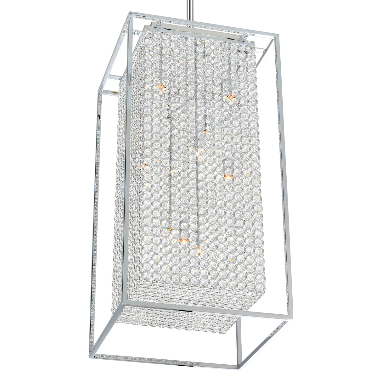Cube 11 Light Chandelier With Chrome Finish