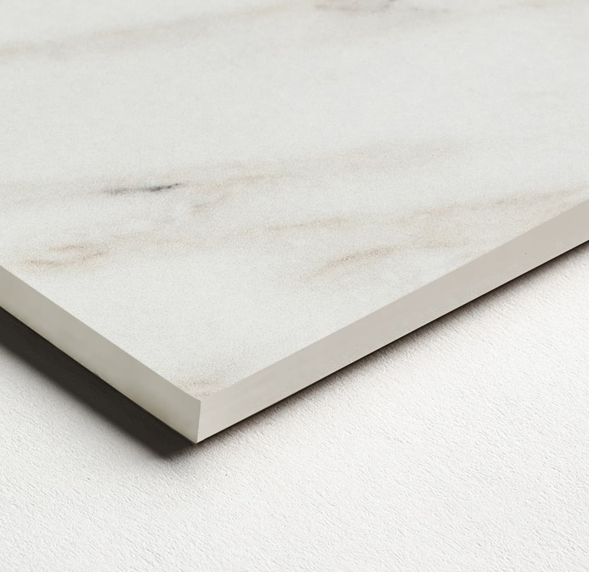 24 x 48 in Majesto Calacatta Cremo Polished Rectified Colorsync Porcelain Tile surface