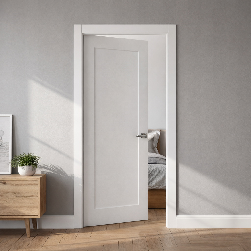 Ivanees 1-Panel Hollow Core Molded Shaker Door Slab - Madison 80 Inch Height