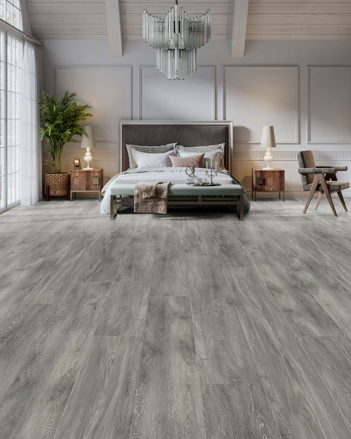 WPC Luxury Vinyl Flooring, Click Lock Floating, Archillia, 9" X 71" X 12mm, 30 mil Wear Layer - Colossal Collection (17.67 SQFT/CTN)